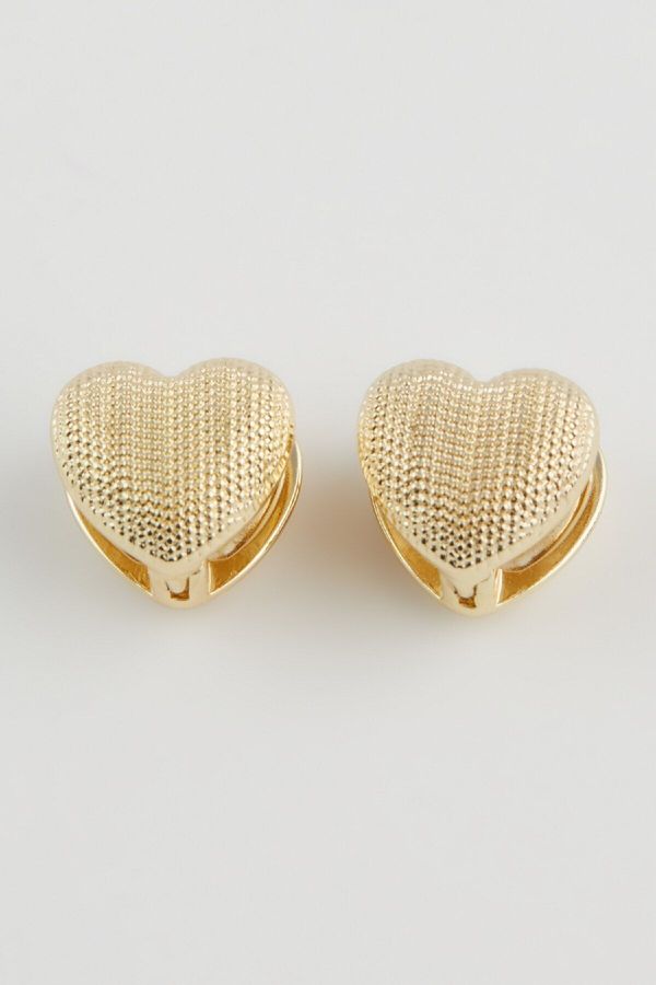 DEFACTO DEFACTO Women's Gold Heart Earrings