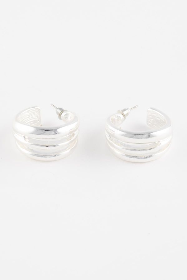 DEFACTO DEFACTO Women's Hoop Silver Earrings