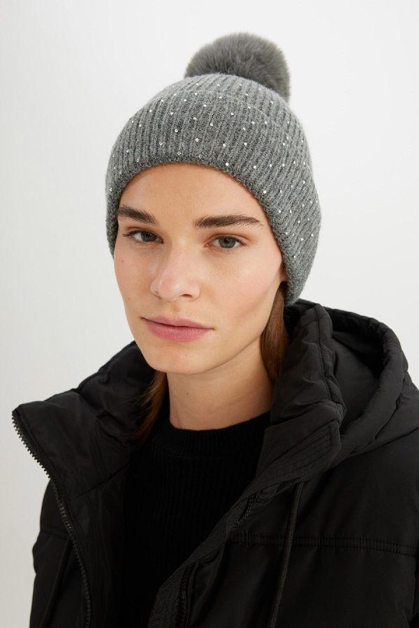 DEFACTO DEFACTO Women's Pompom Beanie