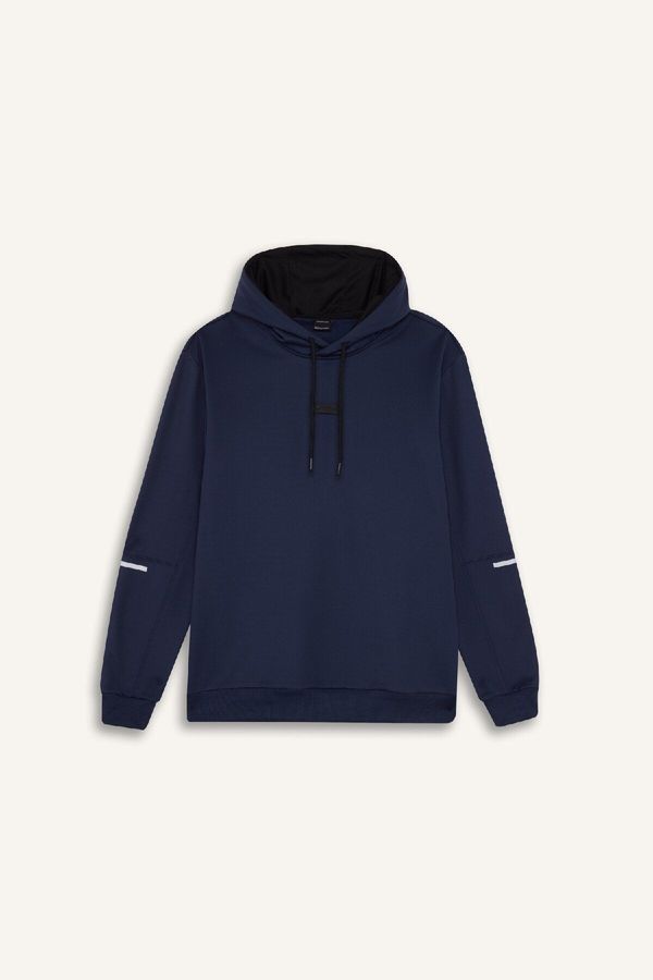 DEFACTO DeFactoFit Standard Fit Hooded Basic Plain Sportsman Sweatshirt