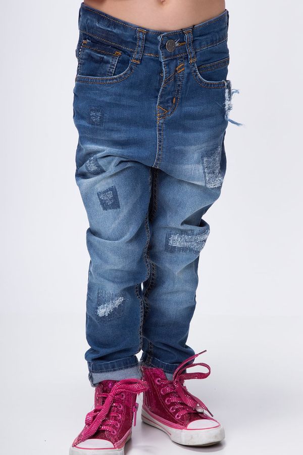 FASARDI Denim jeans with lowered crotch