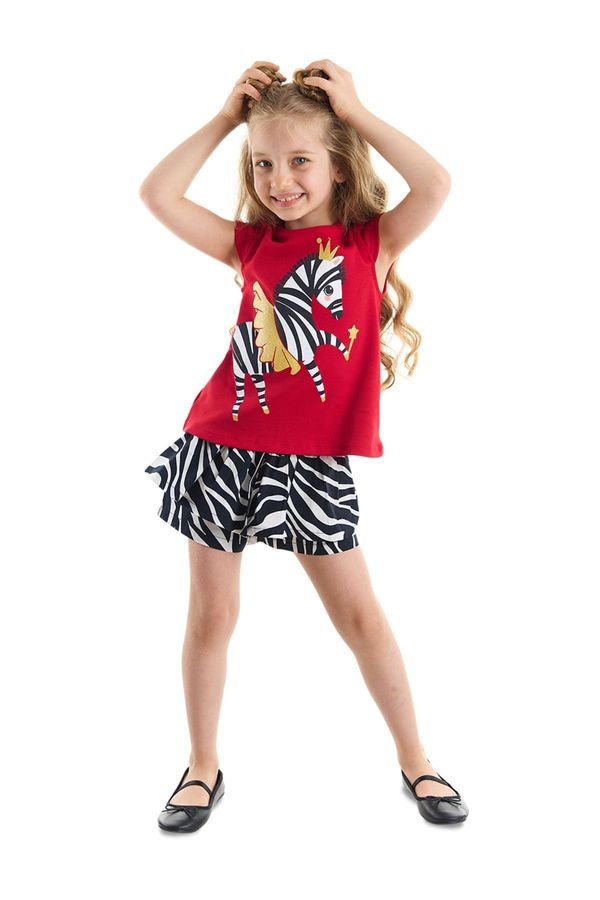 Denokids Denokids balerina Zebra Djevojke Kids majice Shorts set