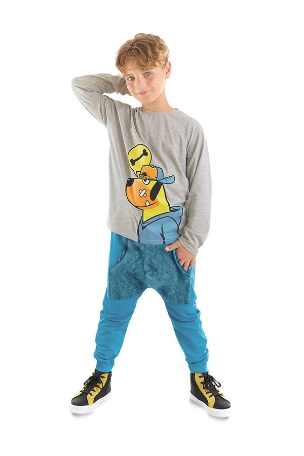 Denokids Denokids Bone Dog Boy's T-shirt Trousers Set