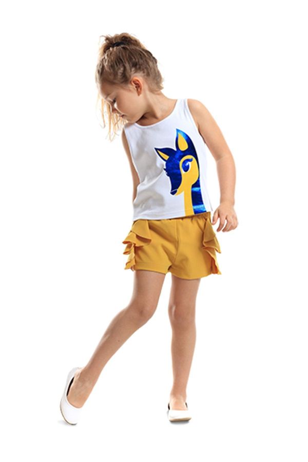 Denokids Denokids Ceylan Girl's T-shirt Woven Shorts Set