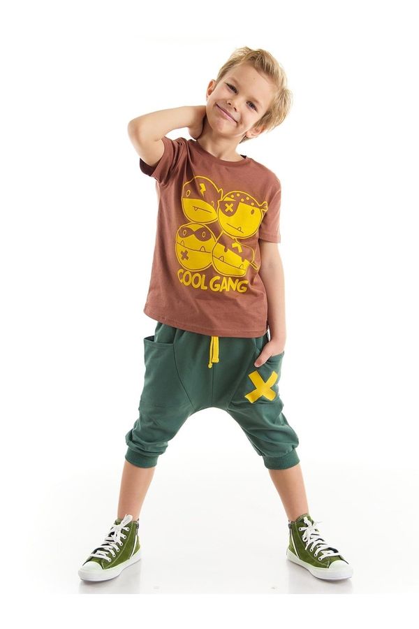 Denokids Denokids Cool Gang Boy's T-shirt Capri Shorts Set