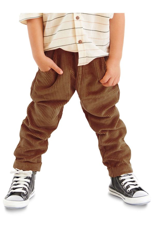 Denokids Denokids Corduroy Mustard Boys' Elastic Trousers