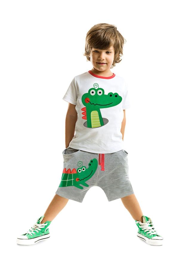 Denokids Denokids Crocodile Baggy Boy's Summer T-shirt Shorts Set