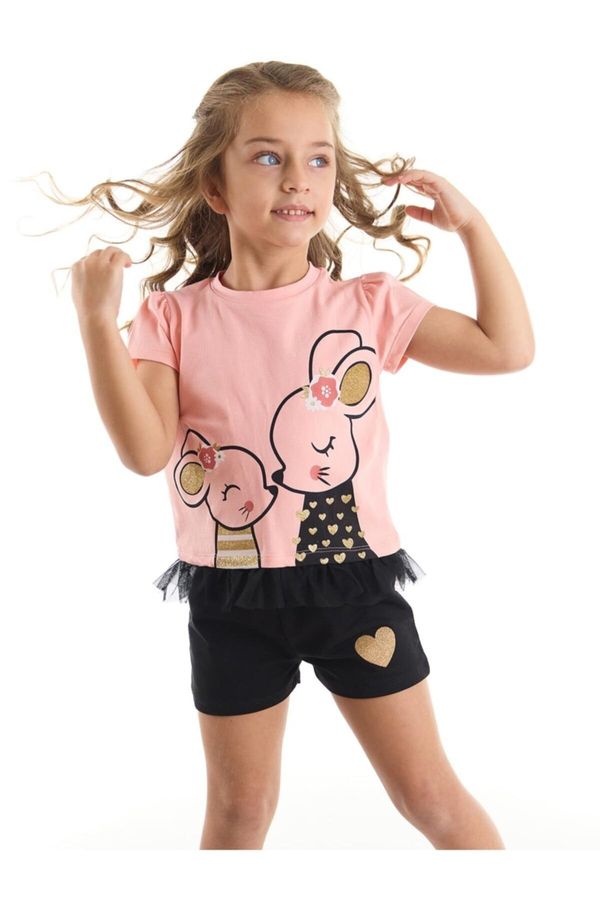 Denokids Denokids Cute Mouse Girls T-shirt Shorts Set