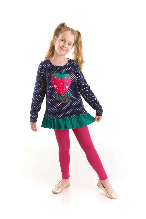 Denokids Denokids Cute Strawberry Girls Kids Tunic Leggings Set