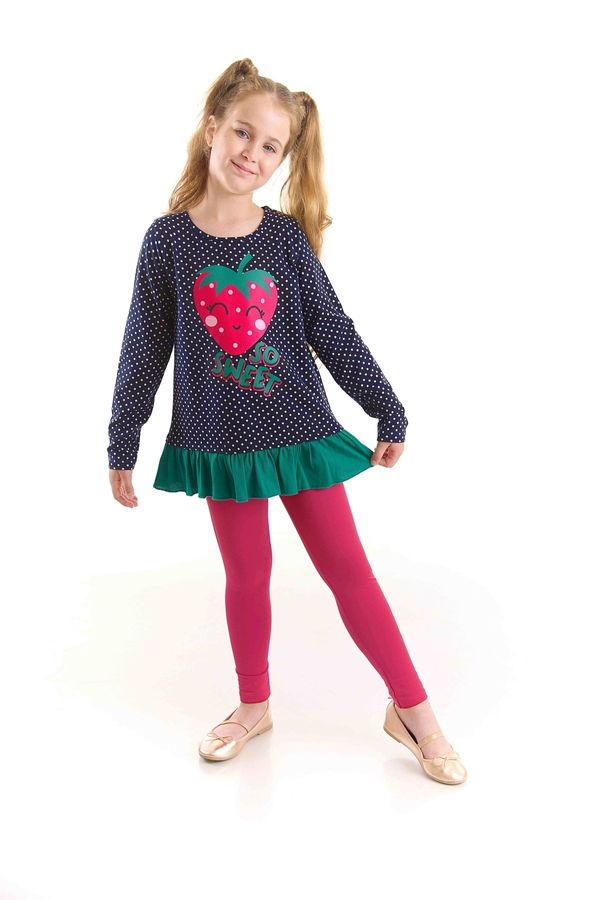Denokids Denokids Cute Strawberry Girls Kids Tunic Leggings Set