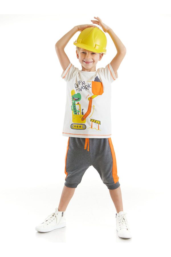 Denokids Denokids Dino At Work Boys T-shirt Capri Shorts Set