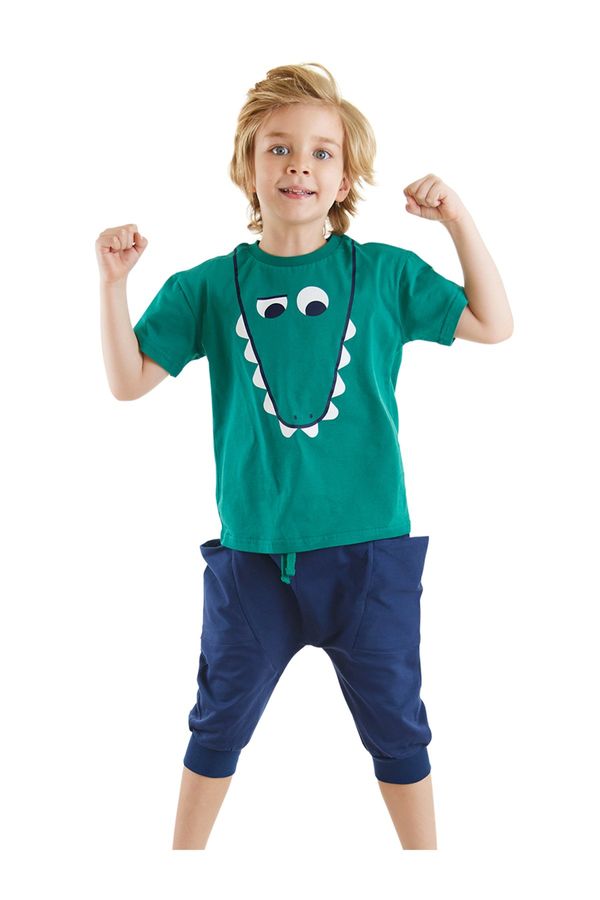 Denokids Denokids Funny Crocodile Boy T-shirt Baggy Shorts Set
