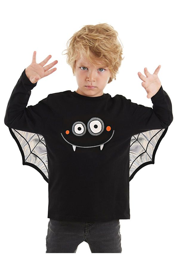 Denokids Denokids Halloween Halloween Boy Black Long Sleeve T-shirt