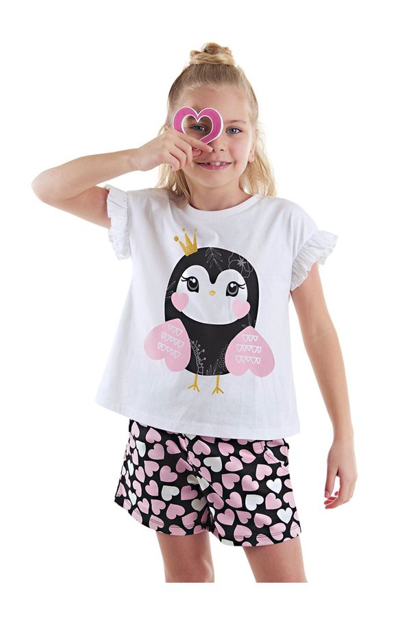 Denokids Denokids Heart Owl Girl's Summer T-shirt Shorts Set