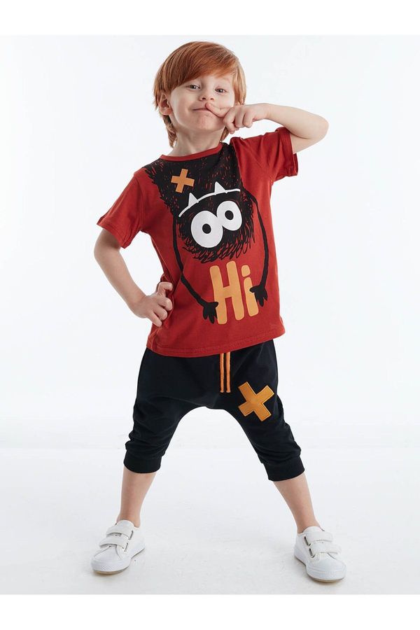 Denokids Denokids Hi Ponchik Boys T-shirt Shorts Set