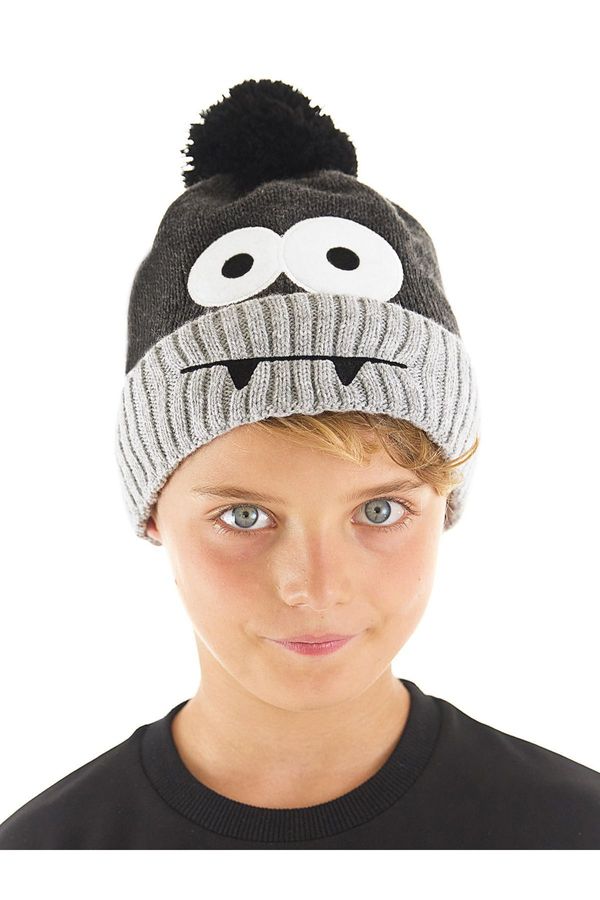 Denokids Denokids Monster Dark Gray Boys Knitwear Cap.