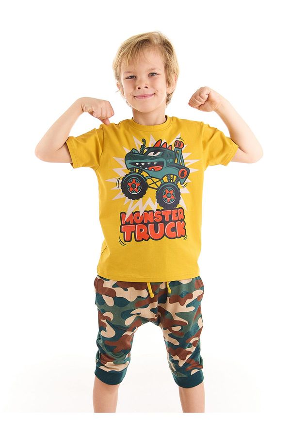 Denokids Denokids Monster Truck Boys T-shirt Capri Shorts Set