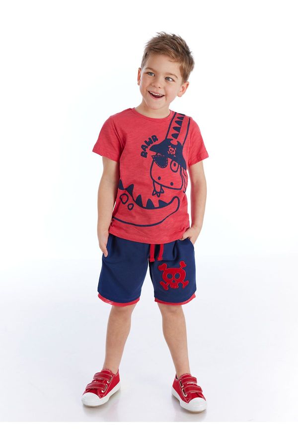 Denokids Denokids Pirate Dino Boy's Summer T-shirt Shorts Set