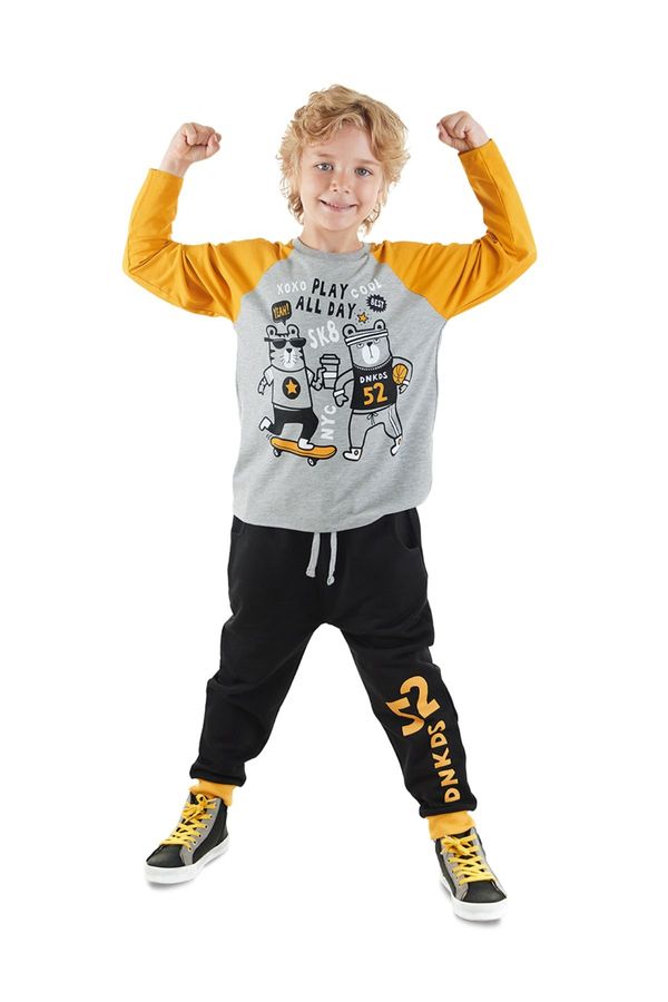 Denokids Denokids Play Allday Boy T-shirt Tracksuit Bottom Set