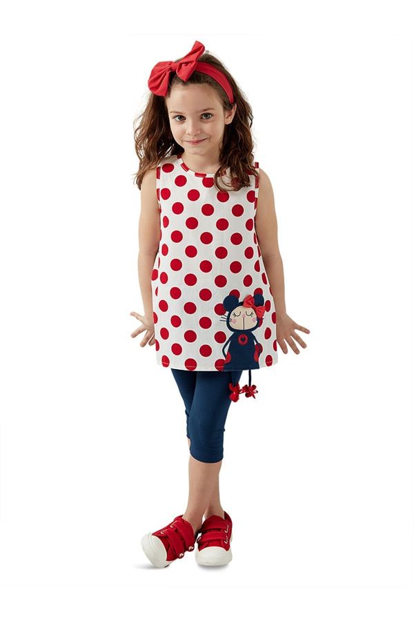 Denokids Denokids Polka Dot Lily Girl's Summer T-shirt Tunic Tights Set