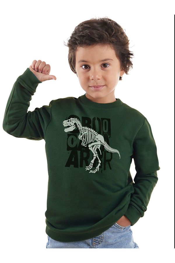 Denokids Denokids Roarr Dino Boy Khaki Sweatshirt