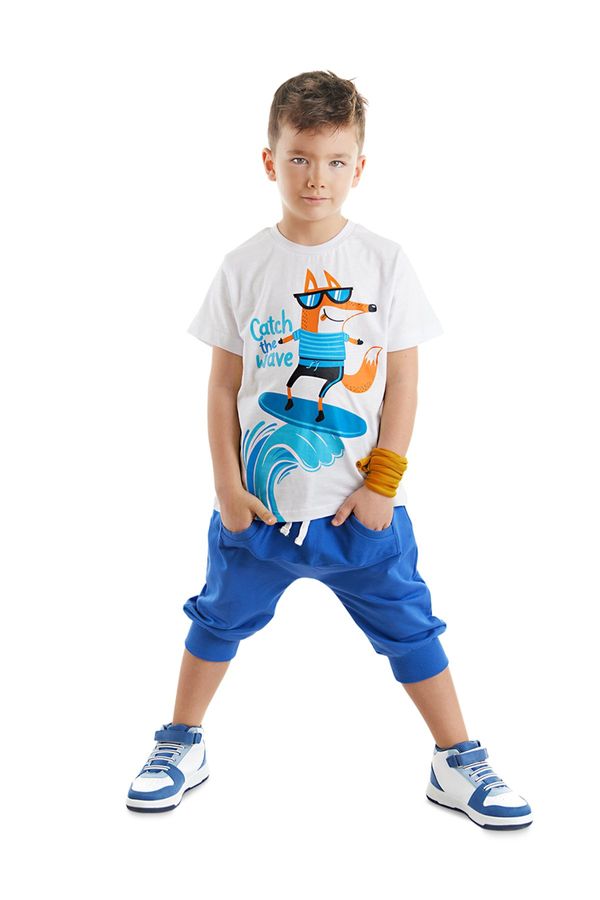 Denokids Denokids Surf Fox Boy's T-shirt Capri Shorts Set