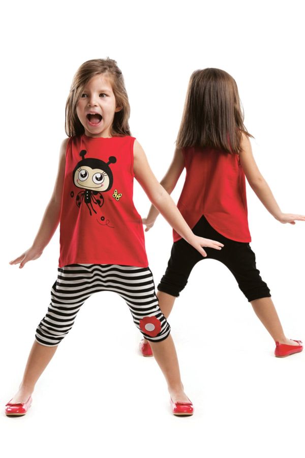 Denokids Denokids Three End Girls T-shirt Capri Shorts Set