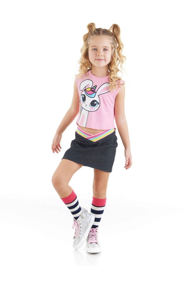 Denokids Denokids Unicorn Rabbit Girls Kids T-shirt Skirt Suit