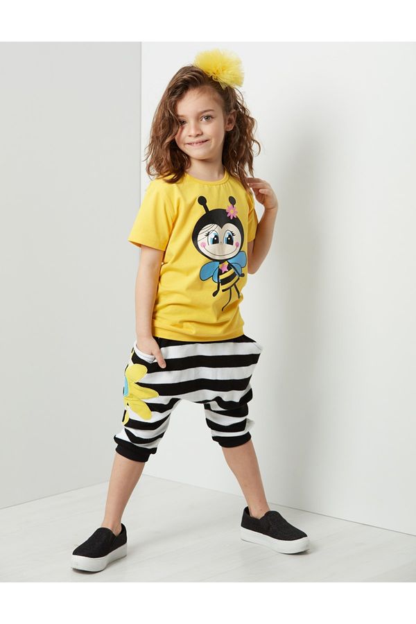 Denokids Denokids Viz Buzz Maya Girls Kids T-shirt Capri Shorts Set