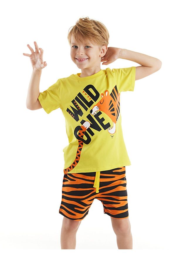 Denokids Denokids Wild One Boy's T-shirt Shorts Set