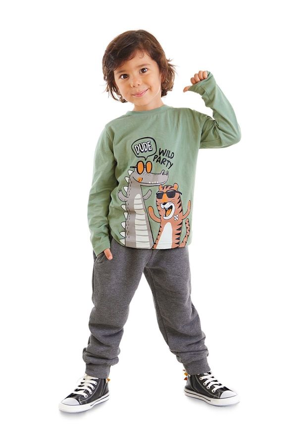 Denokids Denokids Wild Party Boy's T-shirt Sweatpants Set