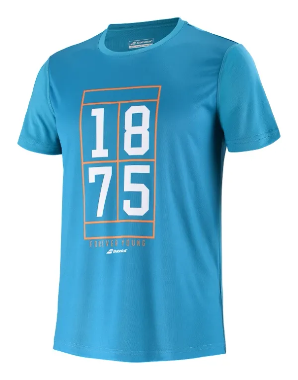 Babolat Dětské tričko Babolat  Exercise Graphic Tee Blue 10 - 12 let