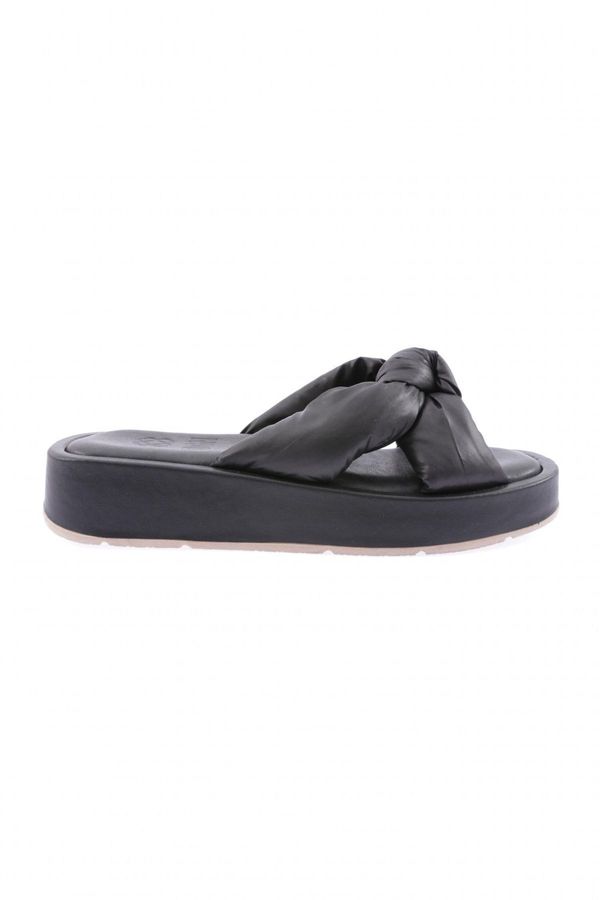 DGN DGN 006 Women's Twist Banded Thick Sole Slippers Black Parachute