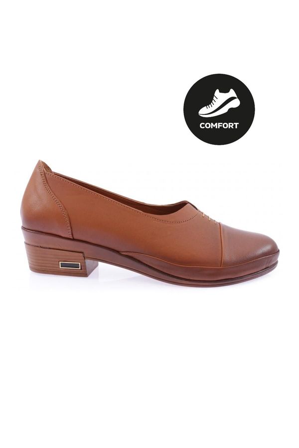 DGN DGN 067 Women's Comfort Shoes Genuine Leather Tan