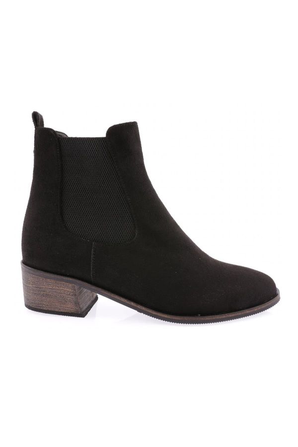 DGN DGN 104 Women's Framed Heeled Boots with Stretch Detail.