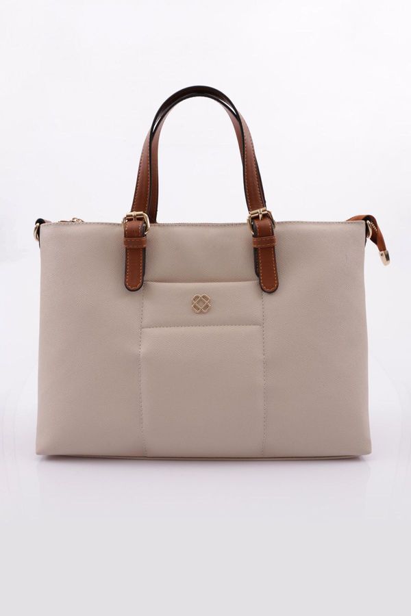 DGN DGN 147 Women's Shoulder and Hand Bag Beige Tan