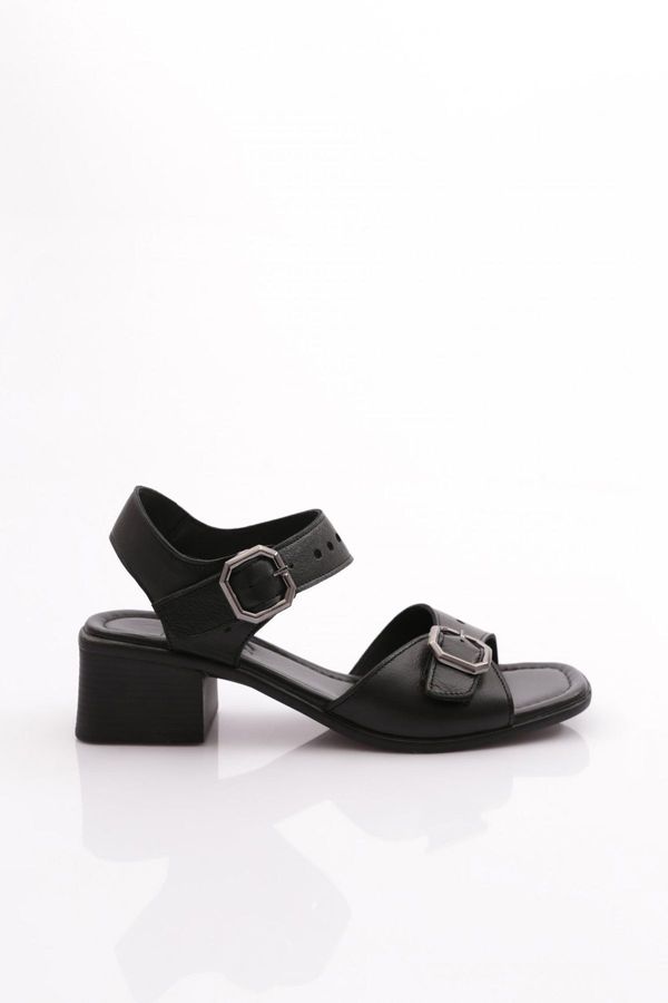 DGN DGN 1910 Women's Sandals Genuine Leather Black