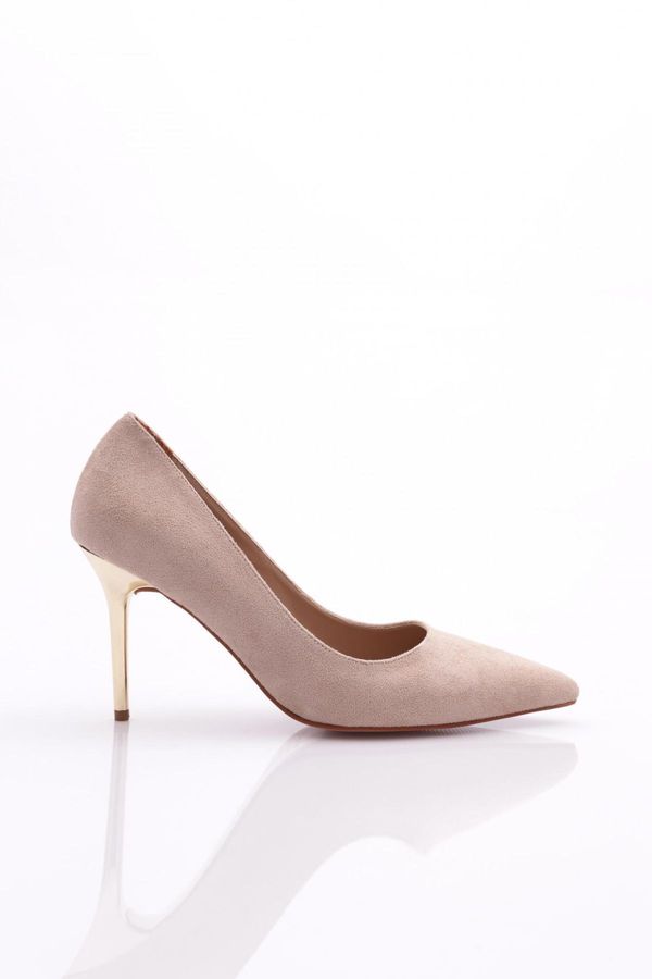 DGN DGN 3725 Women's Heeled Shoes Beige Suede