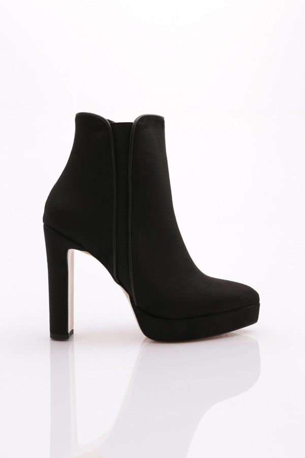 DGN DGN 623 Women's Heeled Boots Black Suede