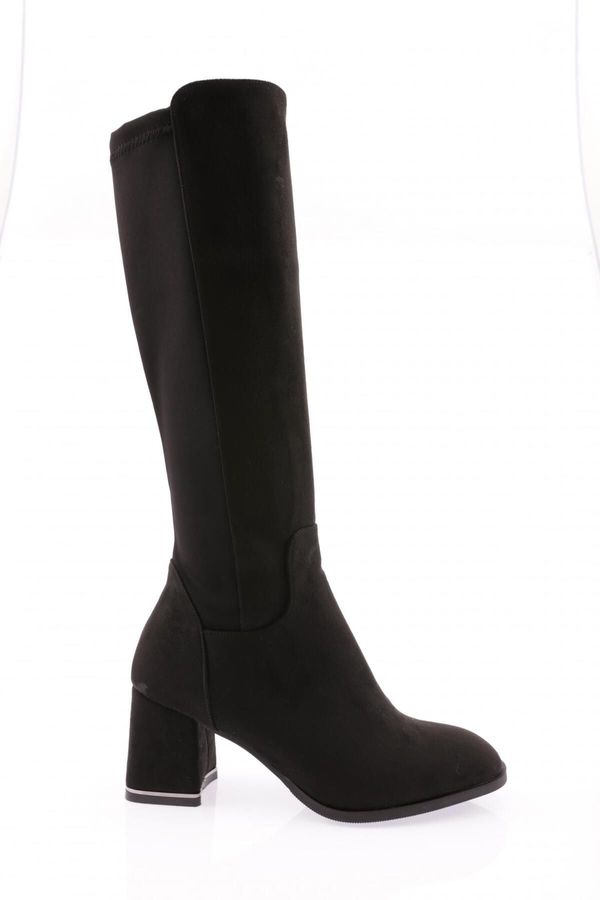 DGN DGN 9201 Women's Stretch Detailed Heeled Boots.