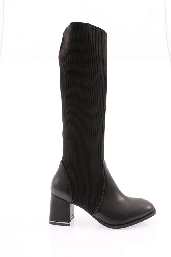 DGN DGN 9214 Women's Elastic Detailed Heeled Boots.