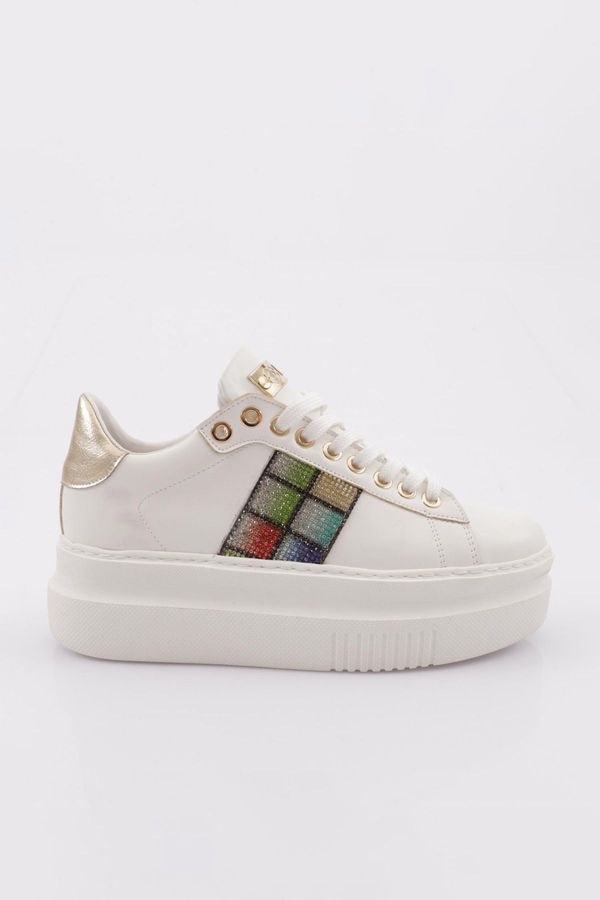 DGN DGN Es861 Women's Thick Sole Silver Stone Sneakers Sneakers.