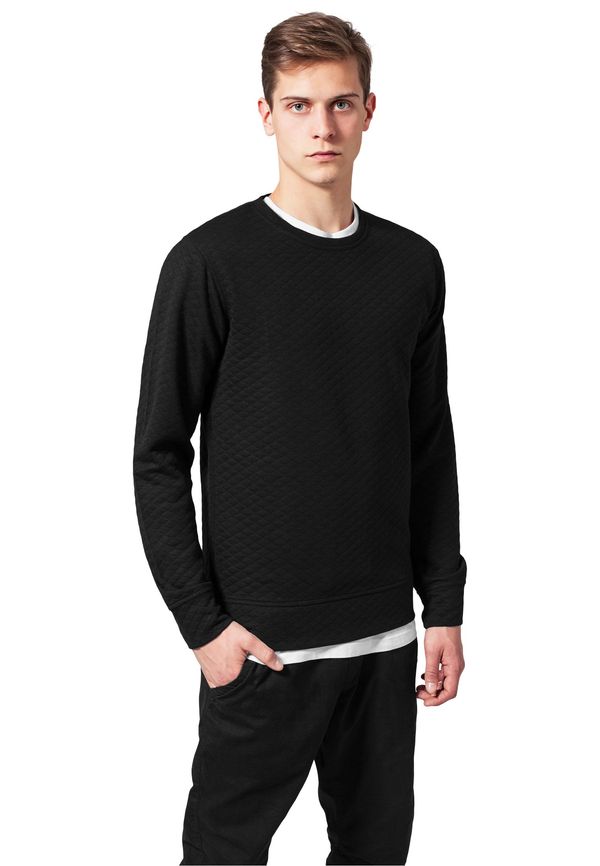 Urban Classics Diamond Quilt Crewneck Black