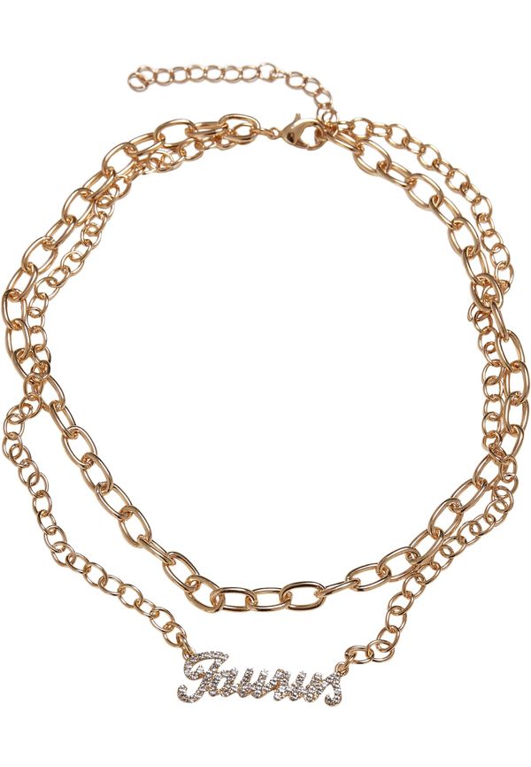 Urban Classics Accessoires Diamond Zodiac Taurus Gold Necklace