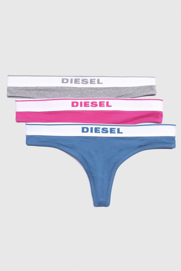 Diesel Diesel Panties - UFSTSTARSTHREEPACK String 3pac Blue-Pink-Grey