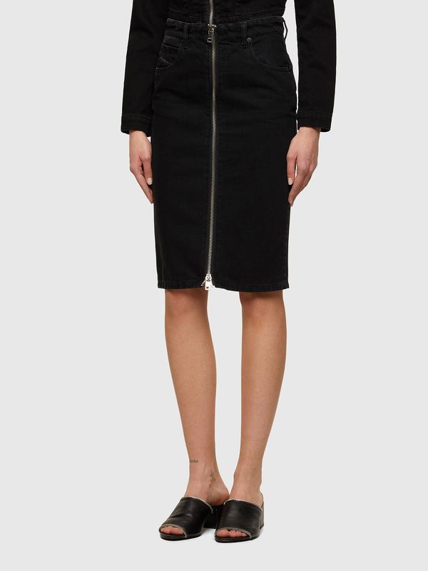 Diesel Diesel Skirt - DE-PENCIL-ZIP SKIRT black