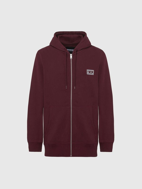 Diesel Diesel Sweatshirt - UMLTBRANDONZ burgundy with zipper