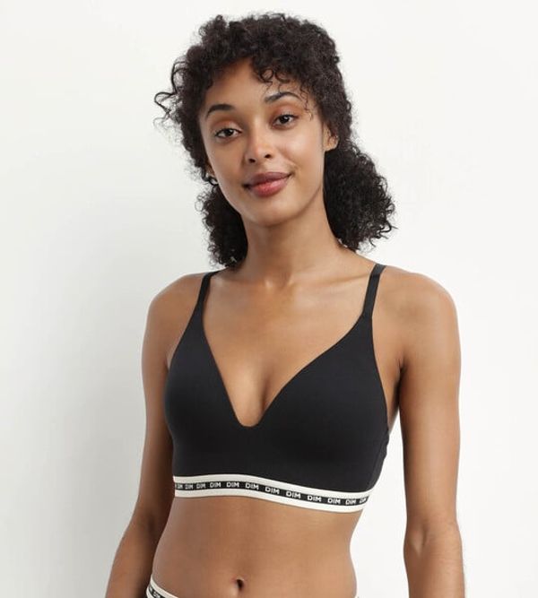 DIM DIM ICONS PADDED TRIANGLE BRA - Women's boneless reinforced bra - black