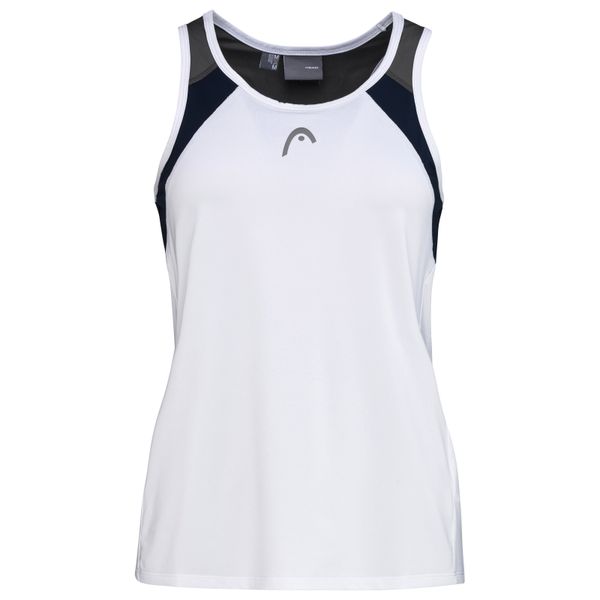 Head Dívčí tílko Head  Club 22 Tank Top Girls White/Dark Blue 152 cm