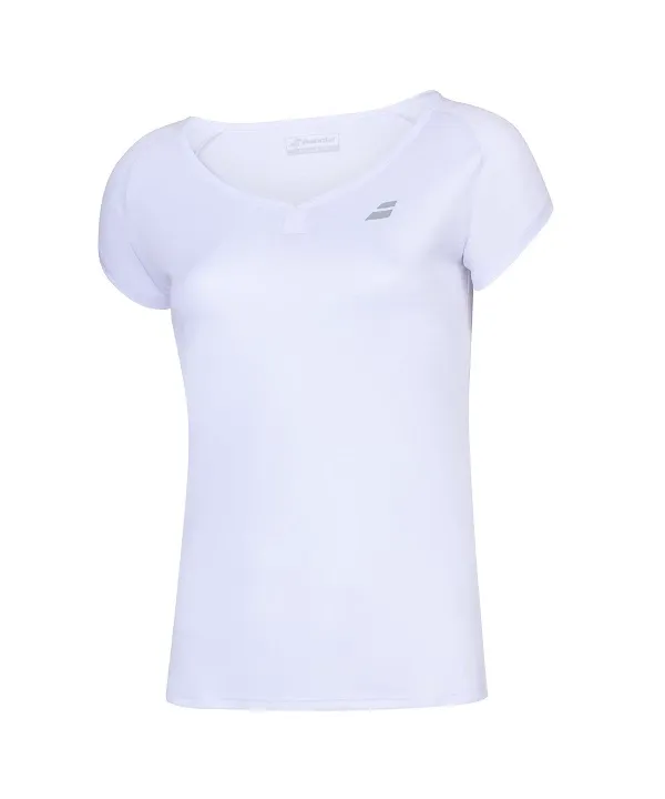 Babolat Dívčí tričko Babolat  Play Club Cap Sleeve Top White 10 - 12 let